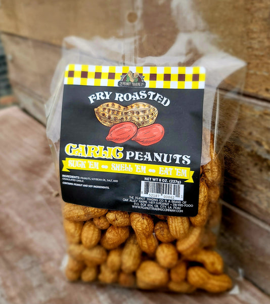 Garlic Fry Roasted Peanuts 8oz.