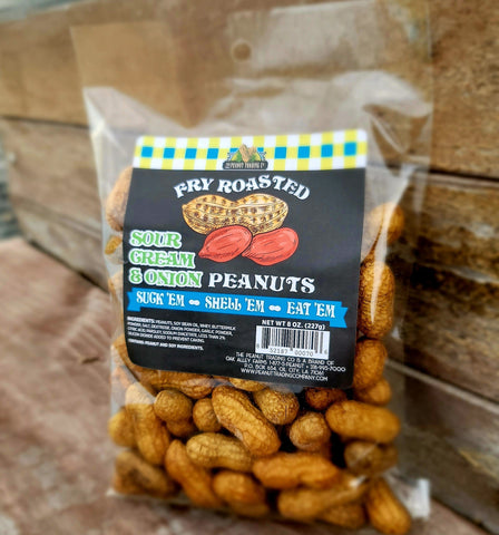 Sour Cream & Onion Fry Roasted Peanuts 8oz.